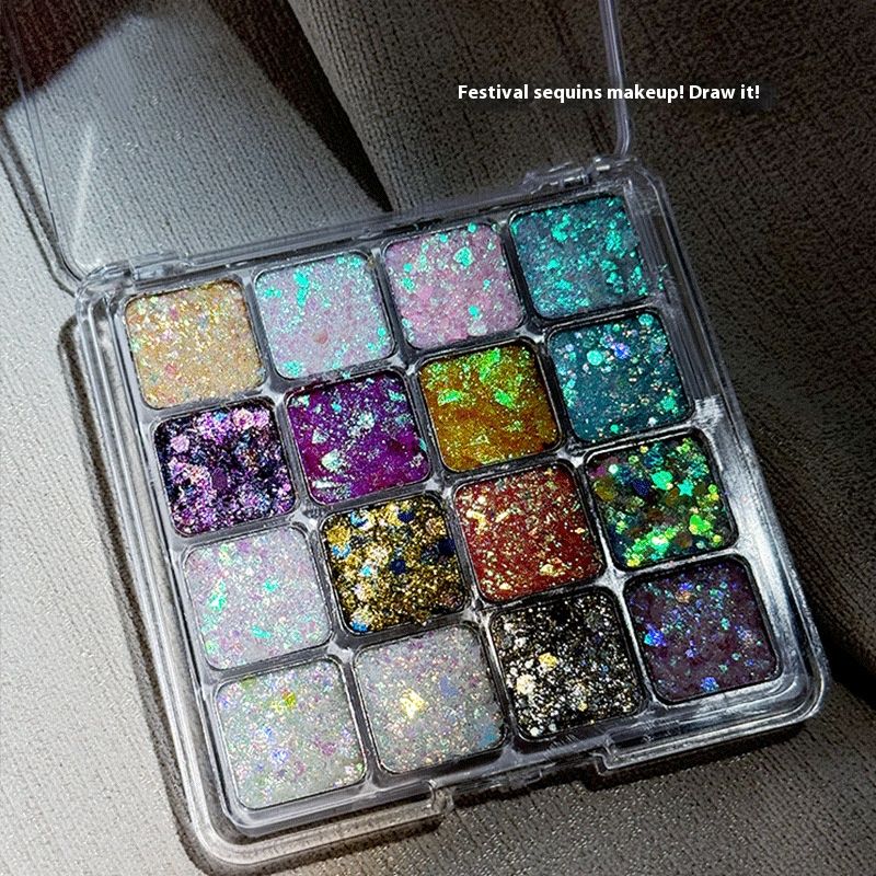 164Color Pro Pallet - Holographic Body Glitter Gel for Body, Face, Hair - Vegan & Cruelty Free - Electric Bliss Beauty (24 Pack)