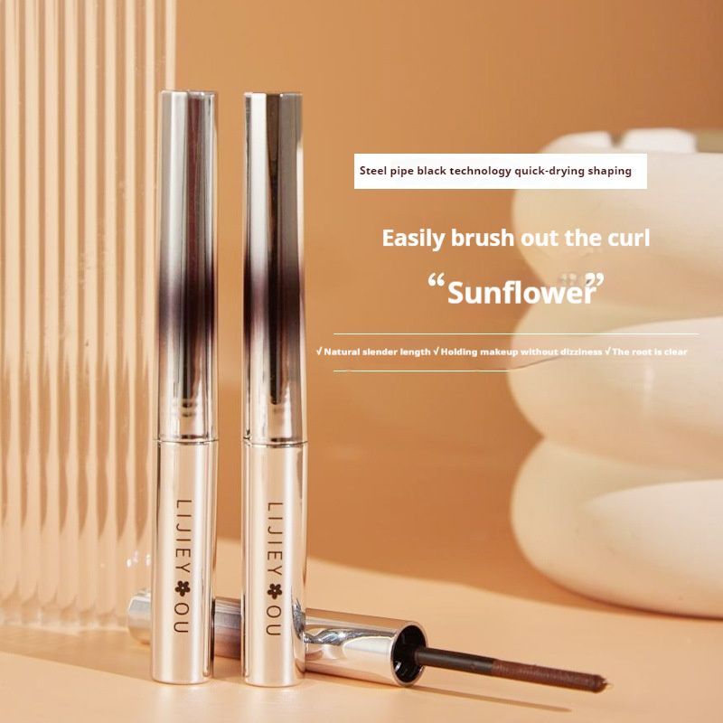 Long roll of steel tube mascara waterproof fiber does not smudge female lower eyelashes. Metal lengthening encryption settingMascara Fine Brush Head Waterproof Sweat Proof Lengthened Volume Warping