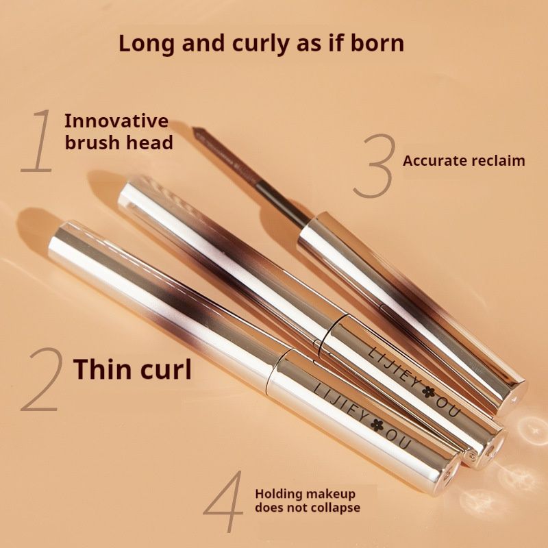 Long roll of steel tube mascara waterproof fiber does not smudge female lower eyelashes. Metal lengthening encryption settingMascara Fine Brush Head Waterproof Sweat Proof Lengthened Volume Warping