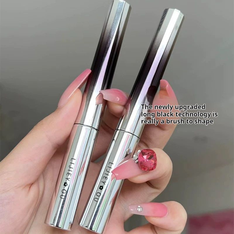 Long roll of steel tube mascara waterproof fiber does not smudge female lower eyelashes. Metal lengthening encryption settingMascara Fine Brush Head Waterproof Sweat Proof Lengthened Volume Warping