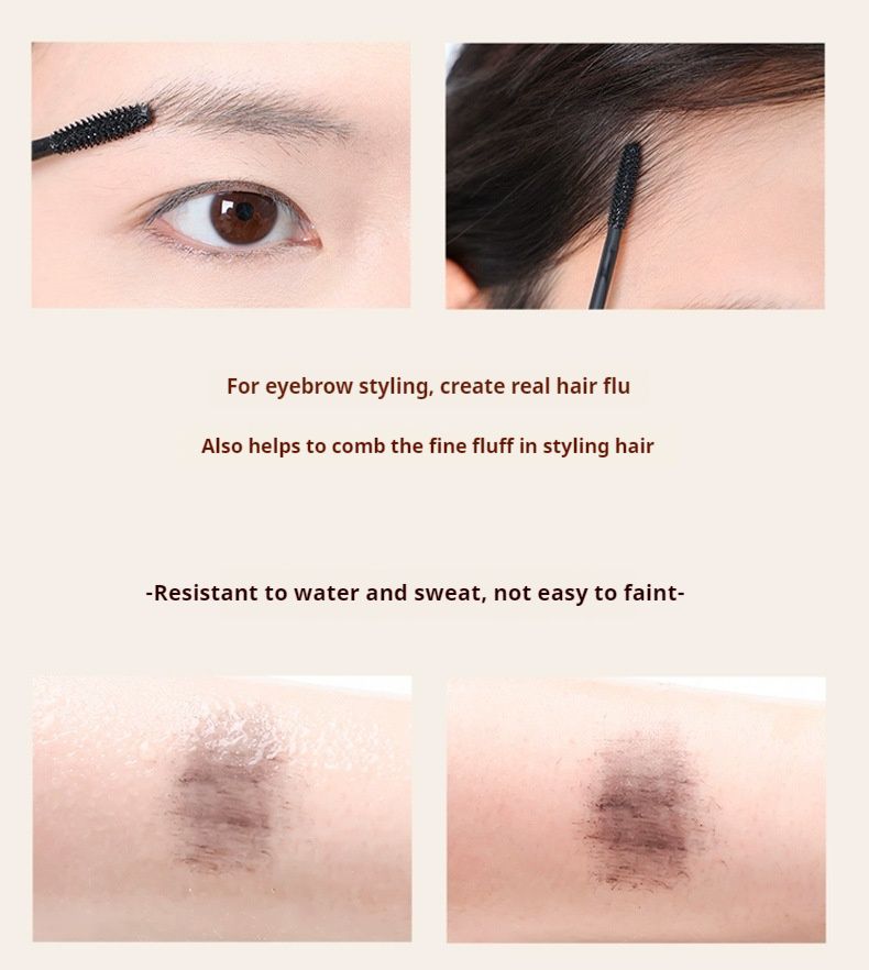Long roll of steel tube mascara waterproof fiber does not smudge female lower eyelashes. Metal lengthening encryption settingMascara Fine Brush Head Waterproof Sweat Proof Lengthened Volume Warping