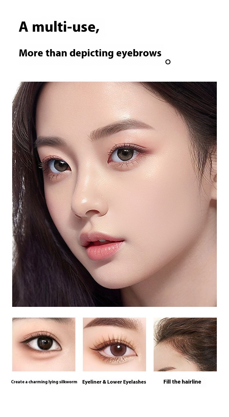A.M.G New Waterproof Natural Eyebrow Pen Four-claw Eye Brow Tint Fork Tip Eyebrow Tattoo Pencil waterproof and sweat-proof natural stereoscopic wild eyebrow eyeliner is a multi-purpose eyebrow pencil.