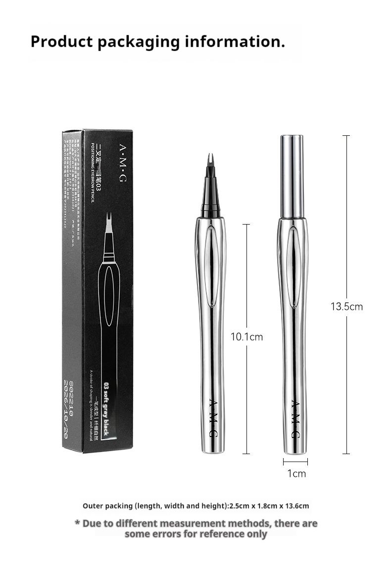 A.M.G New Waterproof Natural Eyebrow Pen Four-claw Eye Brow Tint Fork Tip Eyebrow Tattoo Pencil waterproof and sweat-proof natural stereoscopic wild eyebrow eyeliner is a multi-purpose eyebrow pencil.
