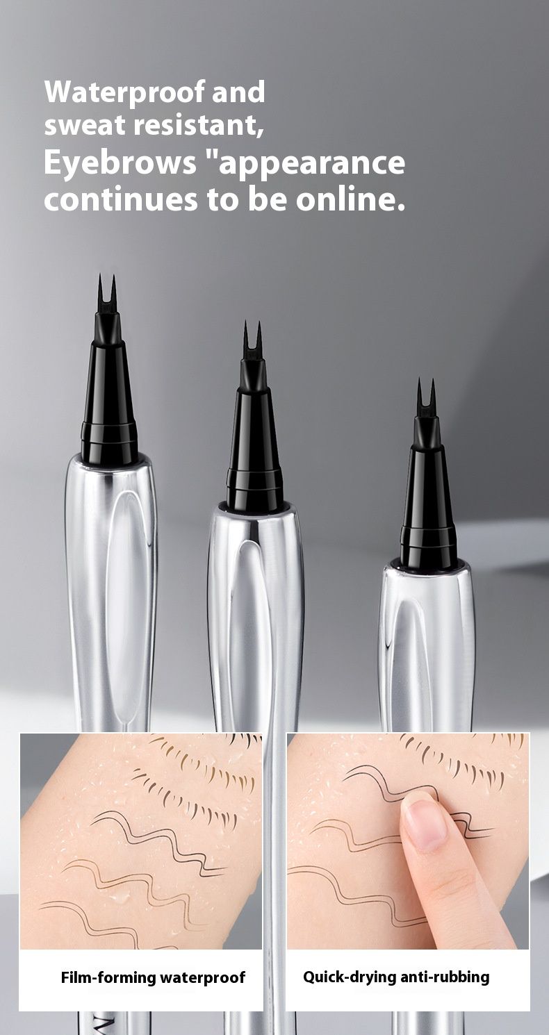 A.M.G New Waterproof Natural Eyebrow Pen Four-claw Eye Brow Tint Fork Tip Eyebrow Tattoo Pencil waterproof and sweat-proof natural stereoscopic wild eyebrow eyeliner is a multi-purpose eyebrow pencil.