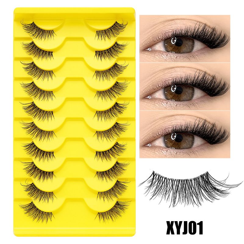 DINGSEN false eyelashes 10 pairs of eyelash eyelash without stalk 3D False Eyelashes Faux Mink Lashes Thick Natural Soft Eyelash Extension cils Dramatic Volume Long Lashes