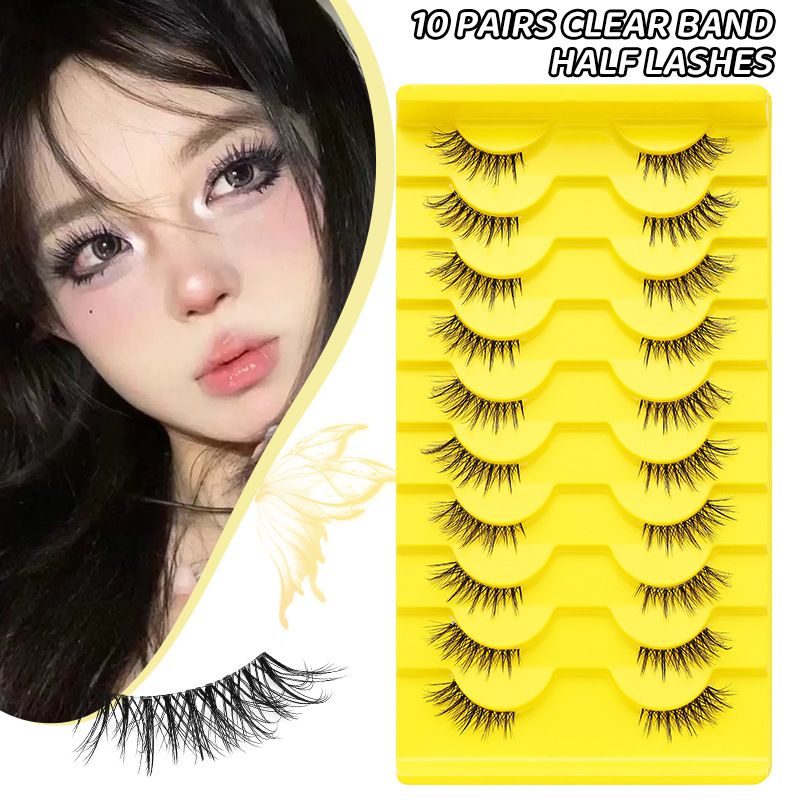 DINGSEN false eyelashes 10 pairs of eyelash eyelash without stalk 3D False Eyelashes Faux Mink Lashes Thick Natural Soft Eyelash Extension cils Dramatic Volume Long Lashes