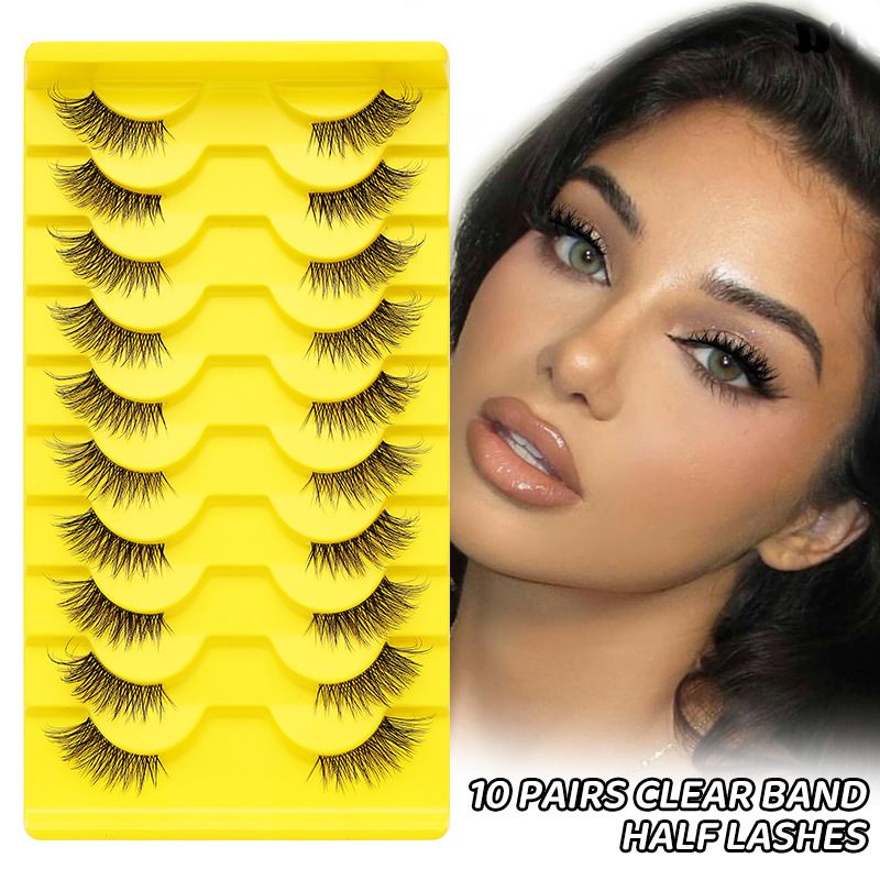 DINGSEN false eyelashes 10 pairs of eyelash eyelash without stalk 3D False Eyelashes Faux Mink Lashes Thick Natural Soft Eyelash Extension cils Dramatic Volume Long Lashes