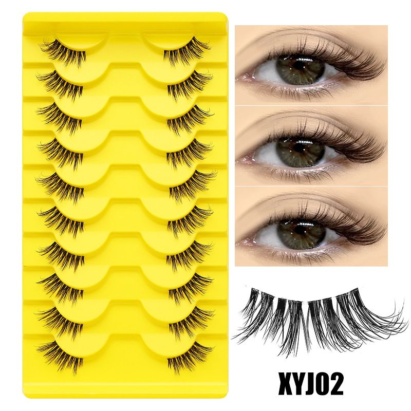 DINGSEN false eyelashes 10 pairs of eyelash eyelash without stalk 3D False Eyelashes Faux Mink Lashes Thick Natural Soft Eyelash Extension cils Dramatic Volume Long Lashes