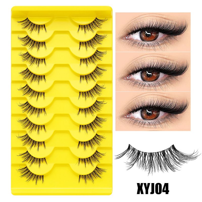 DINGSEN false eyelashes 10 pairs of eyelash eyelash without stalk 3D False Eyelashes Faux Mink Lashes Thick Natural Soft Eyelash Extension cils Dramatic Volume Long Lashes