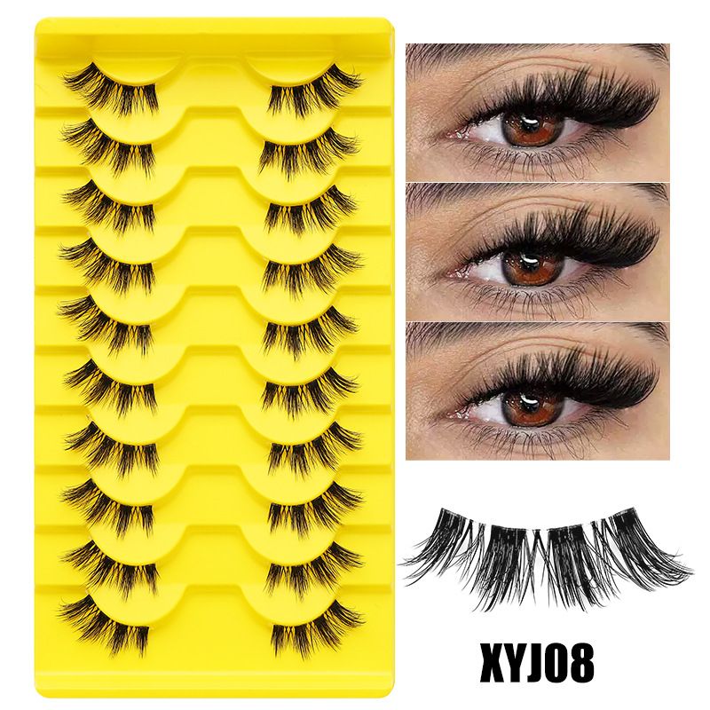 DINGSEN false eyelashes 10 pairs of eyelash eyelash without stalk 3D False Eyelashes Faux Mink Lashes Thick Natural Soft Eyelash Extension cils Dramatic Volume Long Lashes