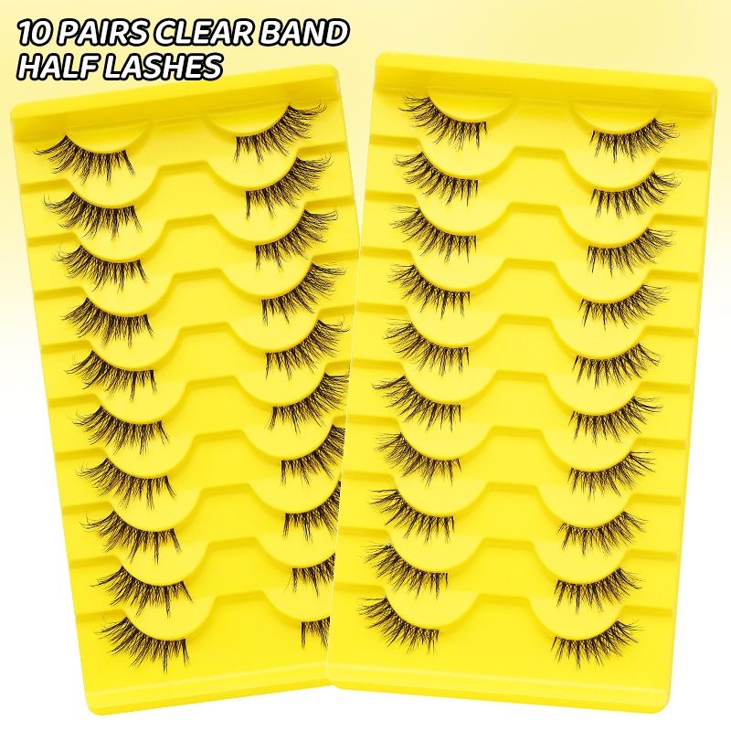 DINGSEN false eyelashes 10 pairs of eyelash eyelash without stalk 3D False Eyelashes Faux Mink Lashes Thick Natural Soft Eyelash Extension cils Dramatic Volume Long Lashes