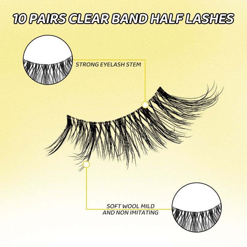 DINGSEN false eyelashes 10 pairs of eyelash eyelash without stalk 3D False Eyelashes Faux Mink Lashes Thick Natural Soft Eyelash Extension cils Dramatic Volume Long Lashes
