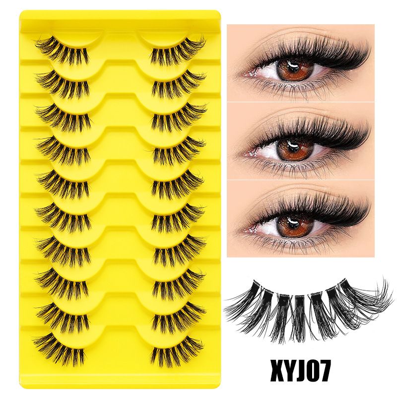 DINGSEN false eyelashes 10 pairs of eyelash eyelash without stalk 3D False Eyelashes Faux Mink Lashes Thick Natural Soft Eyelash Extension cils Dramatic Volume Long Lashes