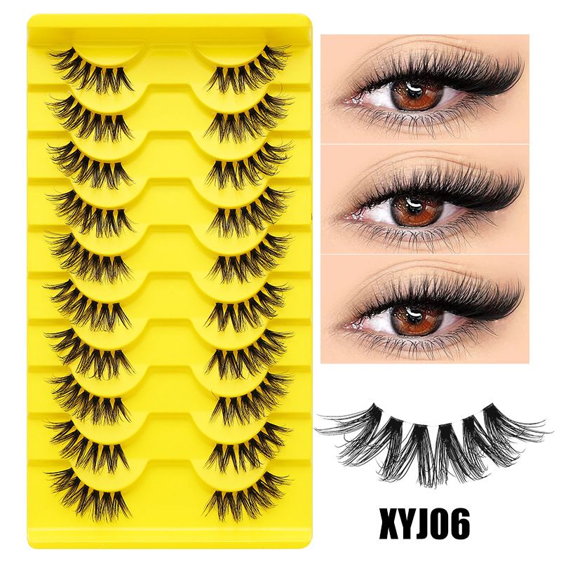 DINGSEN false eyelashes 10 pairs of eyelash eyelash without stalk 3D False Eyelashes Faux Mink Lashes Thick Natural Soft Eyelash Extension cils Dramatic Volume Long Lashes