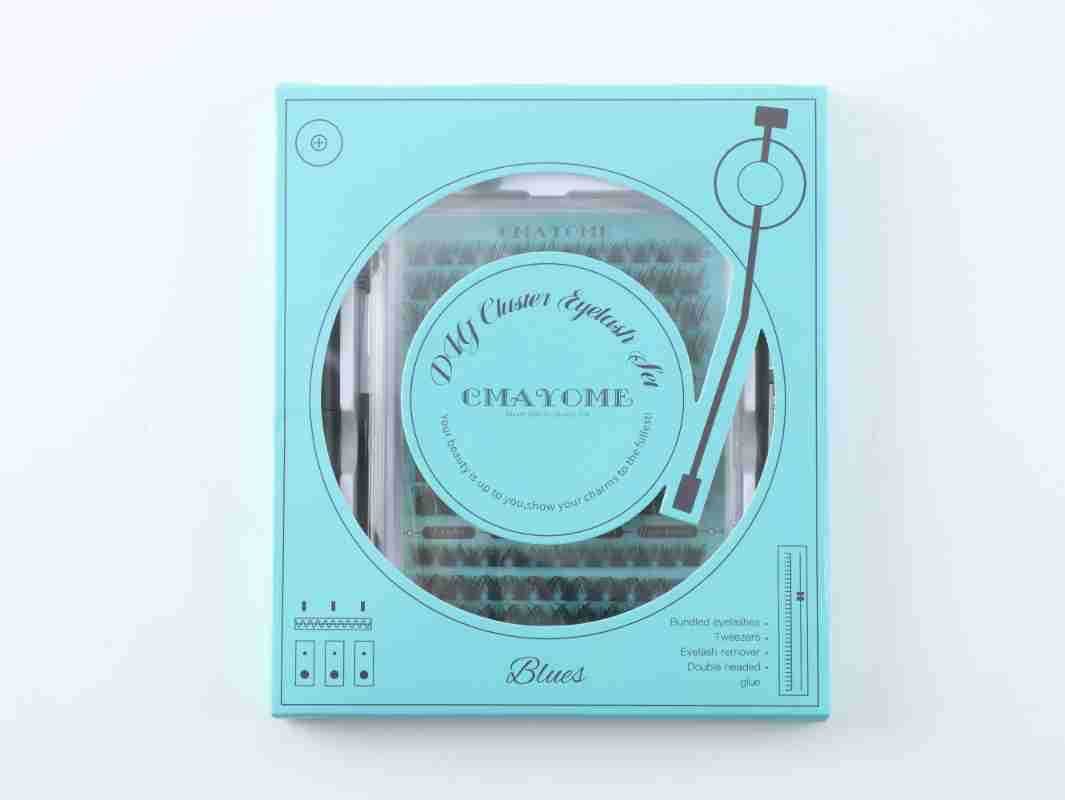240PCS Eyelash Extension Kit D Curl Wispy Clusters Lash DIY Lashes Natural Individual Lashes Kit with Lash Bond and Seal Eyelash Tweezer