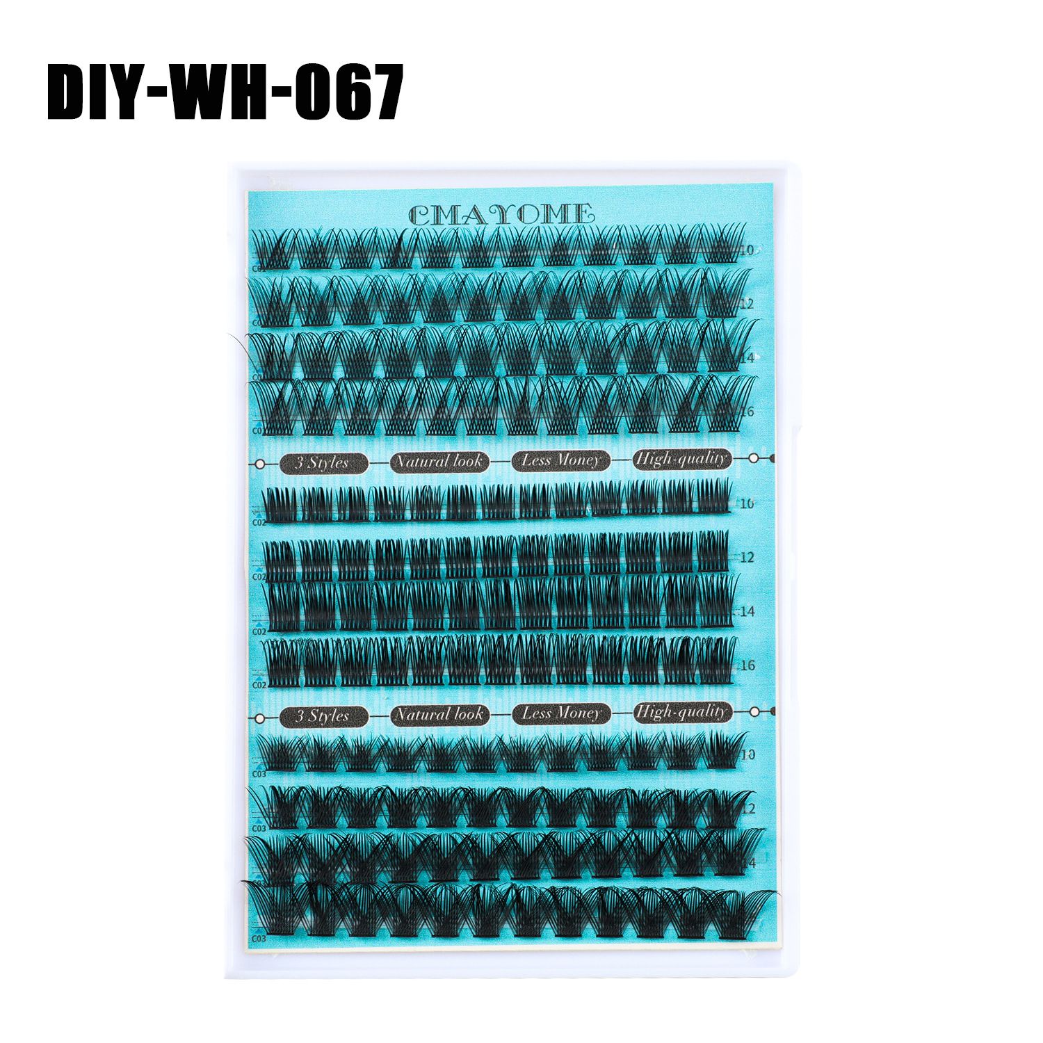 240PCS Eyelash Extension Kit D Curl Wispy Clusters Lash DIY Lashes Natural Individual Lashes Kit with Lash Bond and Seal Eyelash Tweezer