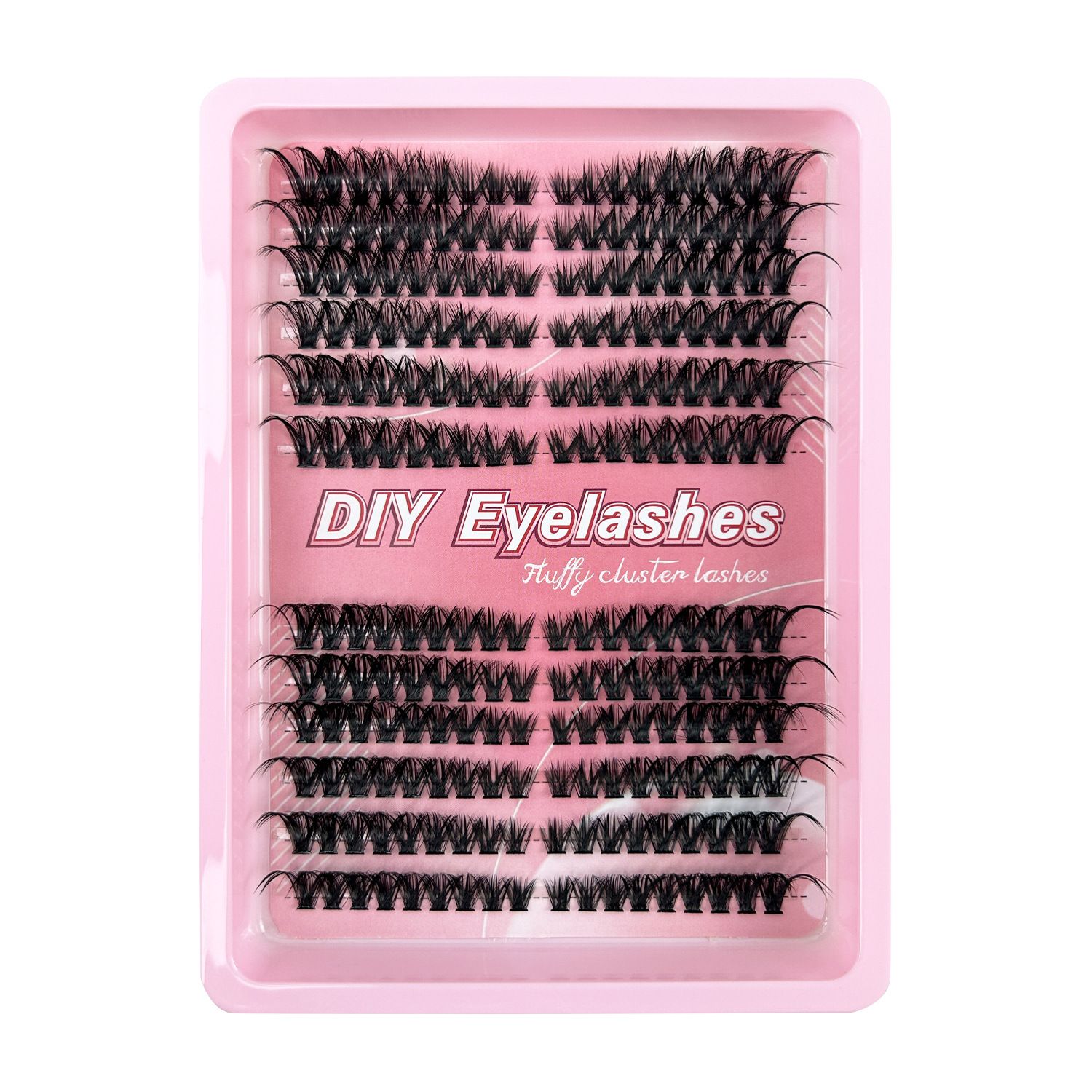 Lash Clusters Kit - Stunning Natural Black 60D Volume Eyelash Extensions, 216 Pcs Individual Lashes 8-16mm, D Curl Thick Cluster Lashes for Gorgeous Eyes