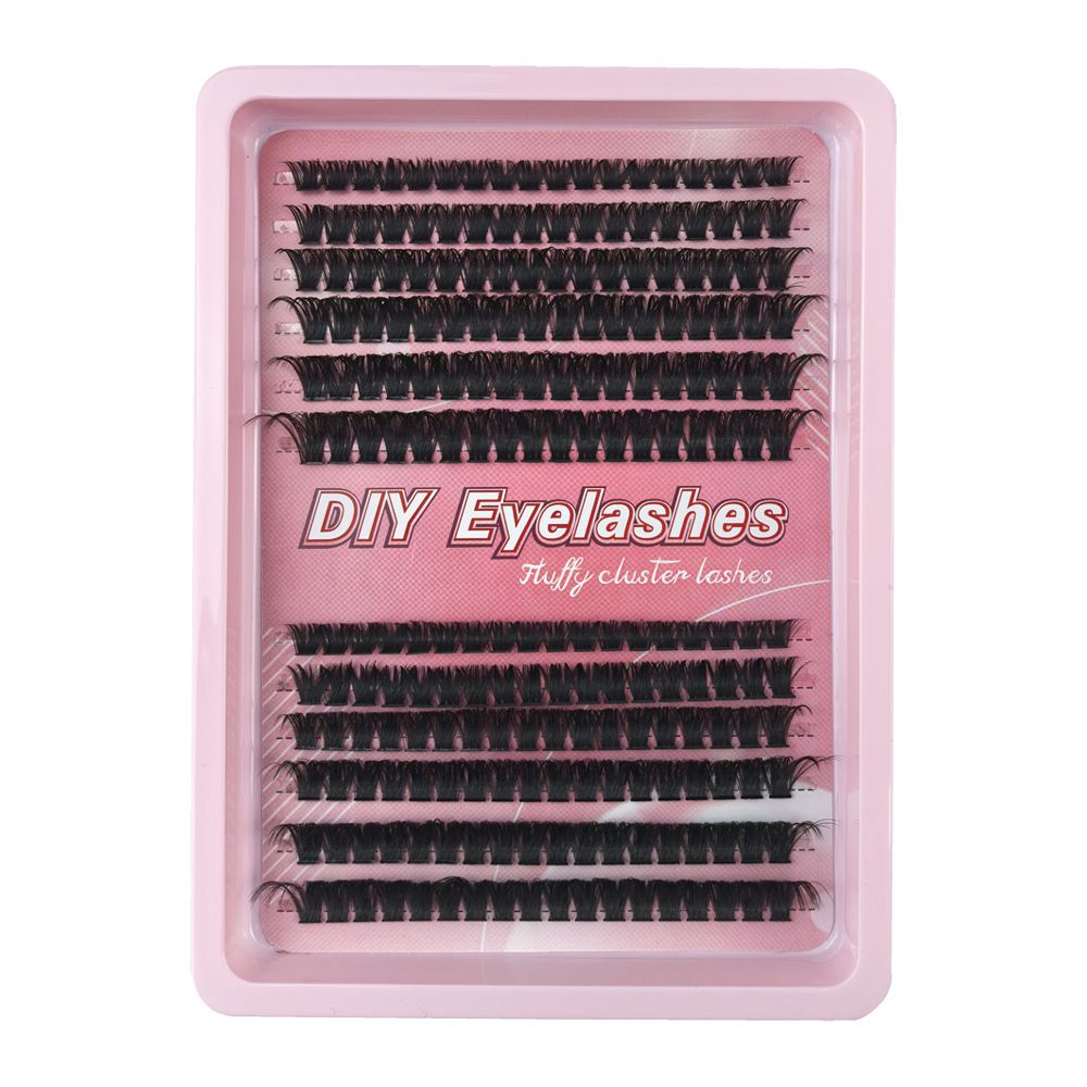 Lash Clusters Kit - Stunning Natural Black 60D Volume Eyelash Extensions, 216 Pcs Individual Lashes 8-16mm, D Curl Thick Cluster Lashes for Gorgeous Eyes