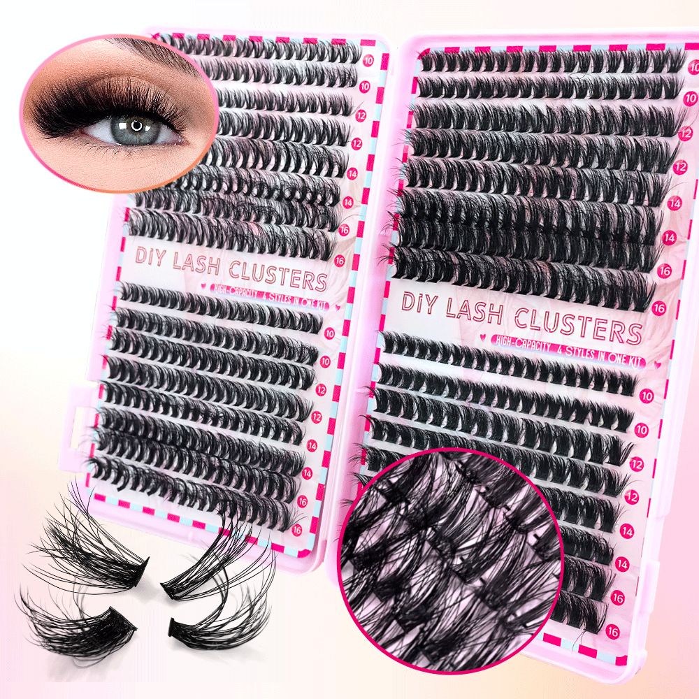 False eyelashes DIY single cluster 80P thick curling and the United States hot melt 30P40P32-row false eyelash glue set 60P80P thick segmented eyelashes 30P40P50P mixed eyelash natural large-capacity
