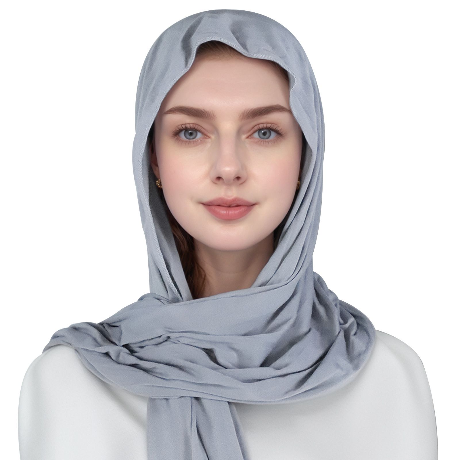 Jersey solid color milk silk scarf female classic Joker modal long scarf monochrome scarf women hat muslim braid head scarf turban head wrap ramadan hair loss islamic headwear arab fashion