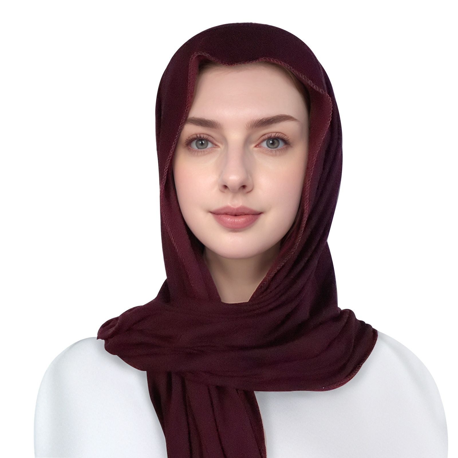 Jersey solid color milk silk scarf female classic Joker modal long scarf monochrome scarf women hat muslim braid head scarf turban head wrap ramadan hair loss islamic headwear arab fashion