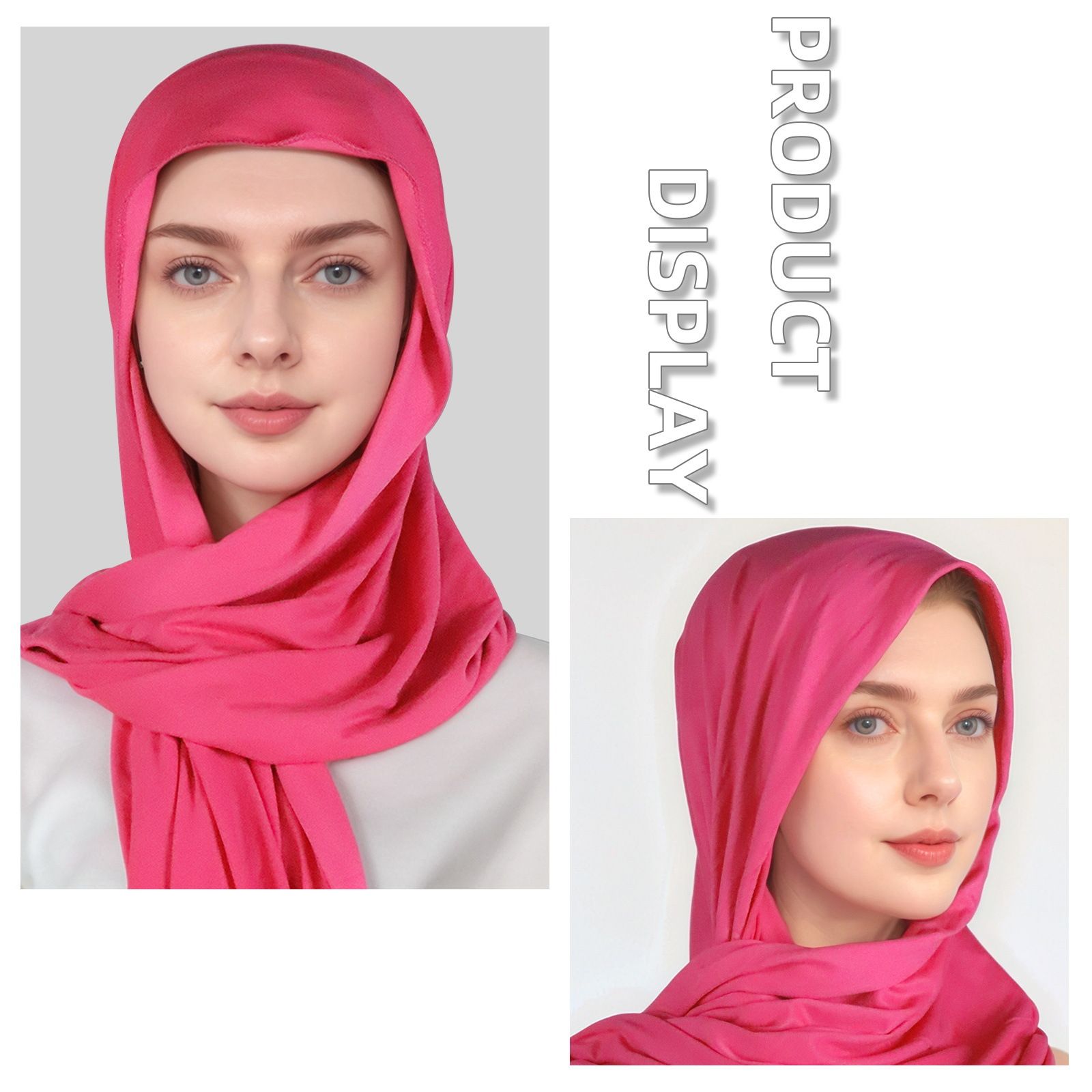 Jersey solid color milk silk scarf female classic Joker modal long scarf monochrome scarf women hat muslim braid head scarf turban head wrap ramadan hair loss islamic headwear arab fashion