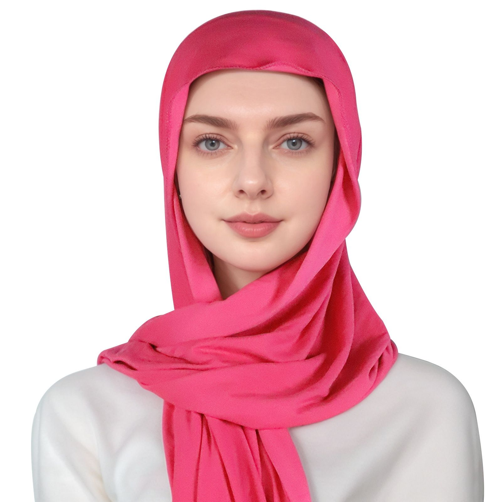 Jersey solid color milk silk scarf female classic Joker modal long scarf monochrome scarf women hat muslim braid head scarf turban head wrap ramadan hair loss islamic headwear arab fashion