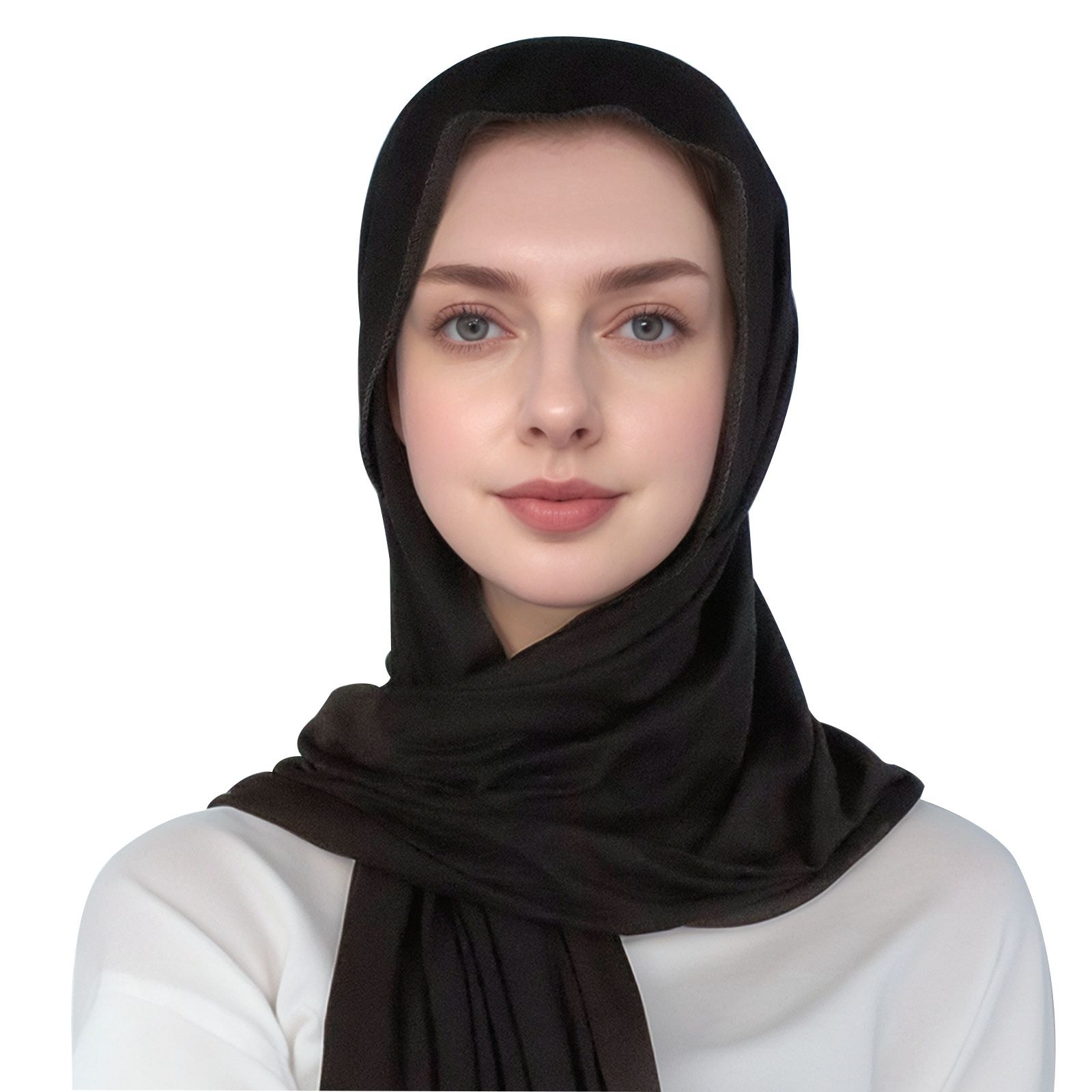 Jersey solid color milk silk scarf female classic Joker modal long scarf monochrome scarf women hat muslim braid head scarf turban head wrap ramadan hair loss islamic headwear arab fashion