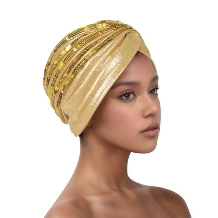 Traditional South American Muslim black hooded hat embroidered nail drill leisure hooded hat cotton solid folds muslim turban scarf women islamic inner hijab caps Arab wrap head hats mujer