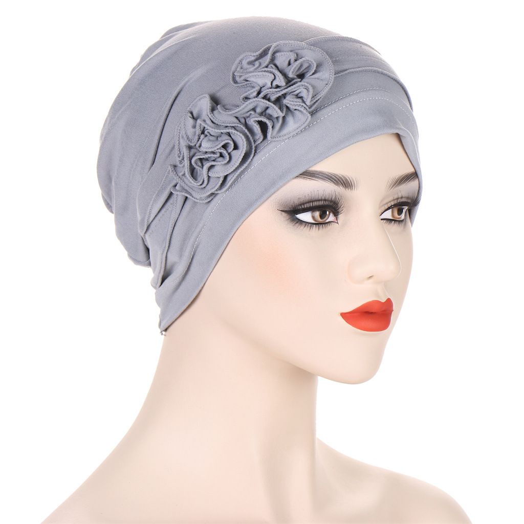 9 Colors Muslim Women Elastic Turban Beanie Soft Cotton Hijab Hat Cap Women Headscarf Hat Sleeping Bonnet Night Sleep Hair Caps Silky Bonnet Satin Adjust Head Cover Hat For Curly Springy Hair Styling