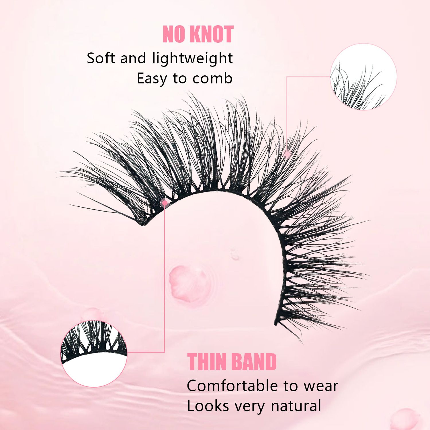 Wispy False Eyelashes Natural Look Short Mink Lashes 3D Faux Mink Eyelashes 7 Pairs Pack