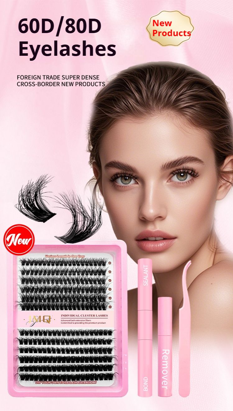 DIY Fake Eyelashes Extension Kit false eyelashes Eyes Makeup Super Soft Full Dense Lashes Natural Cosmetics Make-up forFluffy 5D effect hot melt false eyelashes 60D80D wild thick soft false eyelashes.