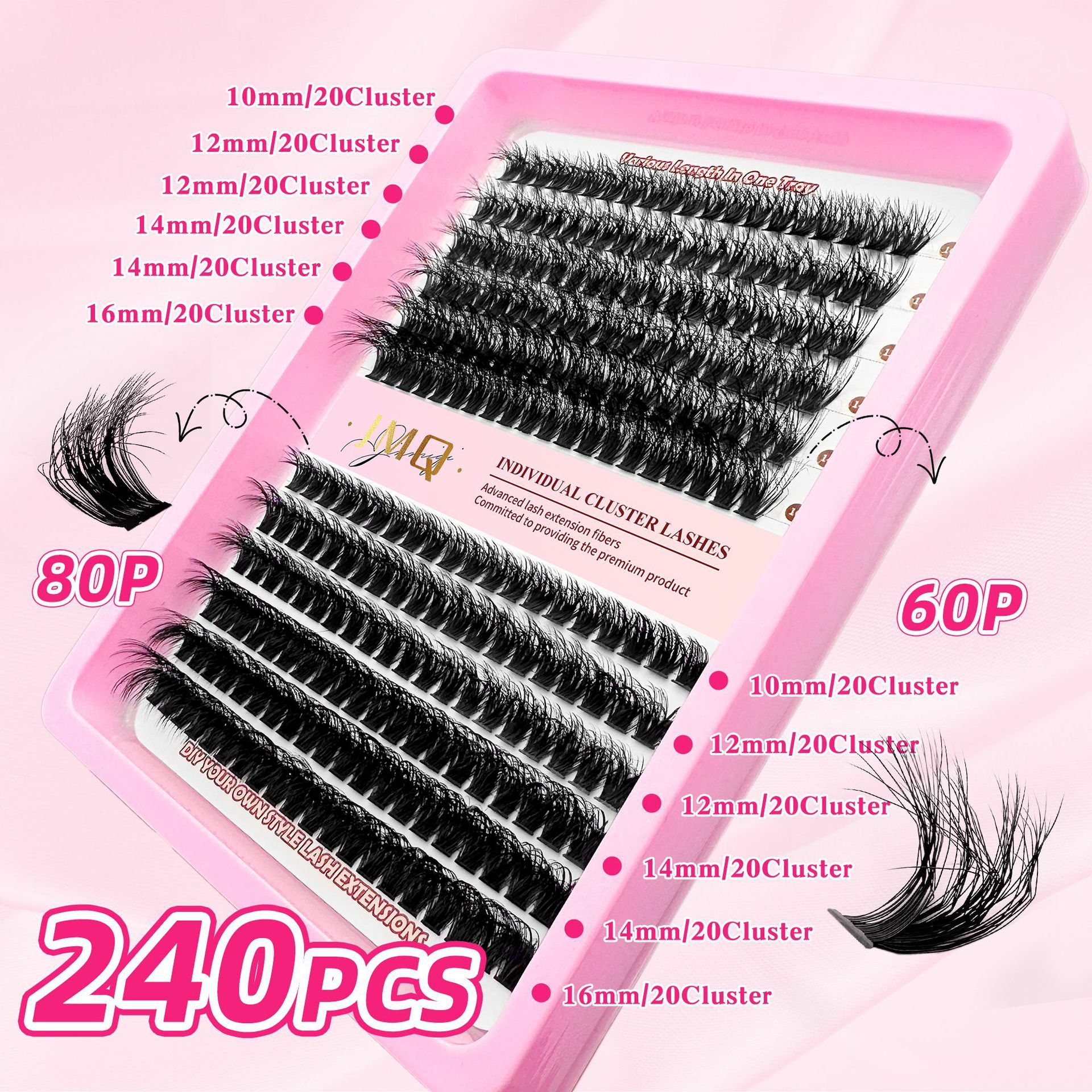 DIY Fake Eyelashes Extension Kit false eyelashes Eyes Makeup Super Soft Full Dense Lashes Natural Cosmetics Make-up forFluffy 5D effect hot melt false eyelashes 60D80D wild thick soft false eyelashes.