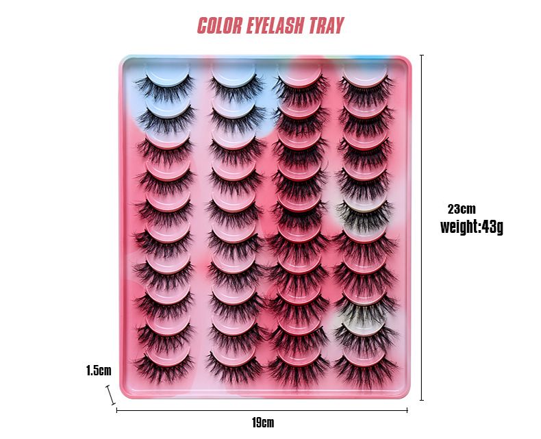 Lashes Mink False Eyelashes 20MM Long Dramatic Fake Eye Lashes， 5D Wispy Eyelashes Russian Strip Lashes Multipack 20 Pairs