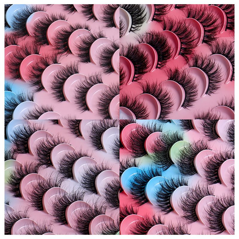 Lashes Mink False Eyelashes 20MM Long Dramatic Fake Eye Lashes， 5D Wispy Eyelashes Russian Strip Lashes Multipack 20 Pairs