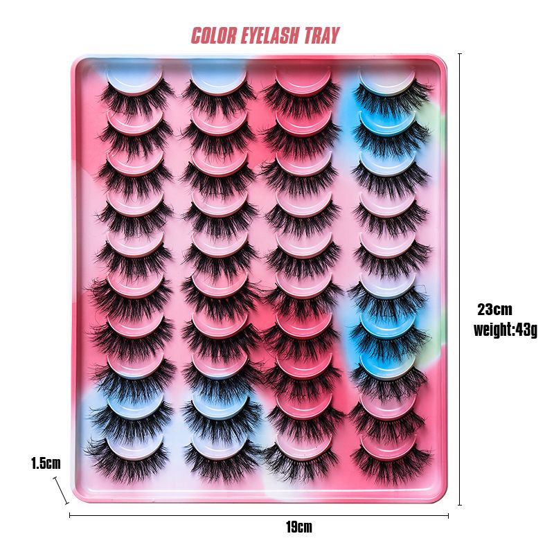 Lashes Mink False Eyelashes 20MM Long Dramatic Fake Eye Lashes， 5D Wispy Eyelashes Russian Strip Lashes Multipack 20 Pairs
