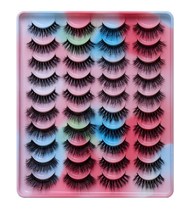 Lashes Mink False Eyelashes 20MM Long Dramatic Fake Eye Lashes， 5D Wispy Eyelashes Russian Strip Lashes Multipack 20 Pairs