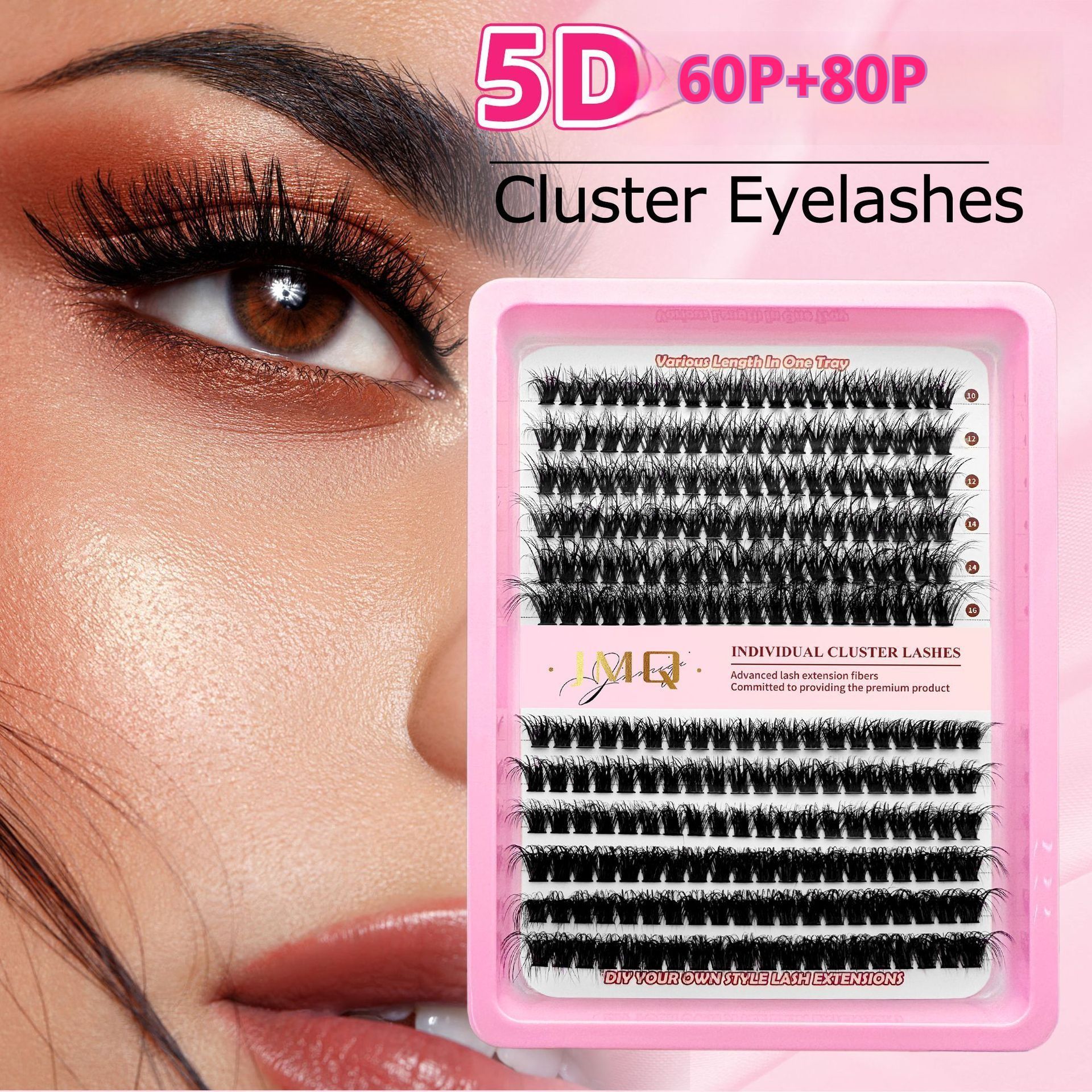 DIY Fake Eyelashes Extension Kit false eyelashes Eyes Makeup Super Soft Full Dense Lashes Natural Cosmetics Make-up forFluffy 5D effect hot melt false eyelashes 60D80D wild thick soft false eyelashes.