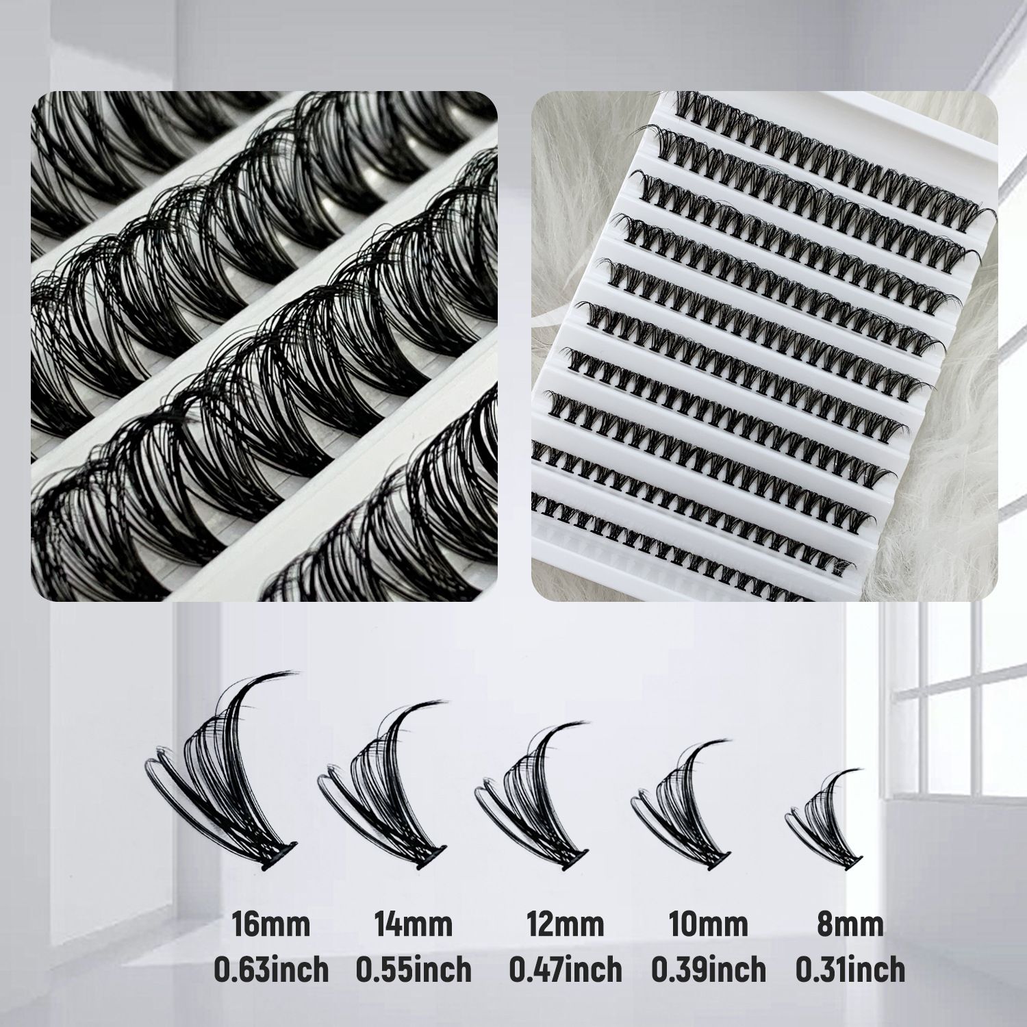 30D/40D/50D/60D/80D Mink Eyelashes 280 Bundles Natural Eyelash extension 3D Russia Volume Individual Eyelash Cluster Makeup Tools Lashes