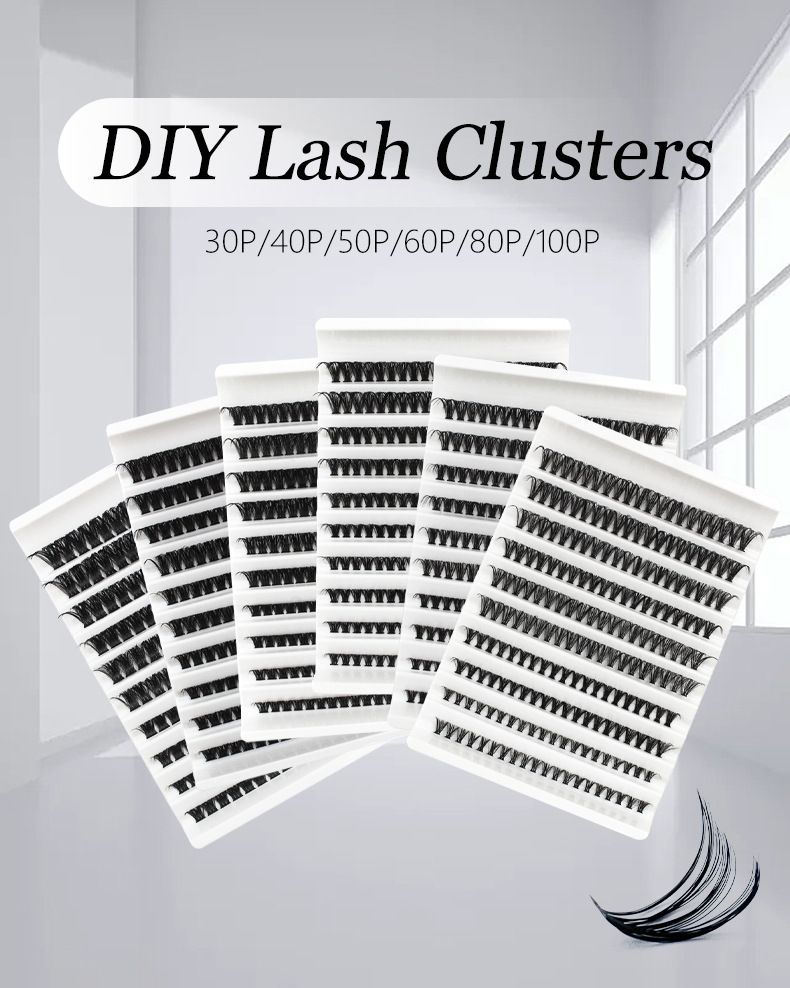 30D/40D/50D/60D/80D Mink Eyelashes 280 Bundles Natural Eyelash extension 3D Russia Volume Individual Eyelash Cluster Makeup Tools Lashes