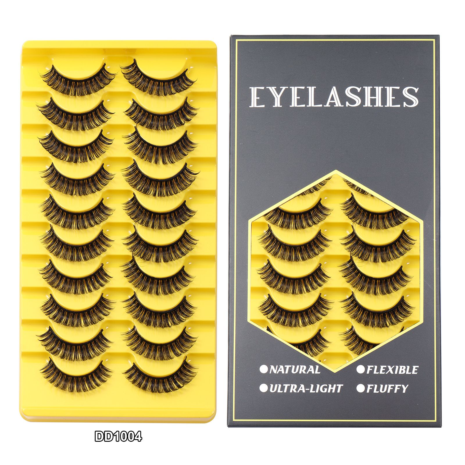 3D Mink Faux Curly and Fluffy Beautiful Natural Looking Lashes False Lashes 10 Pairs Pack