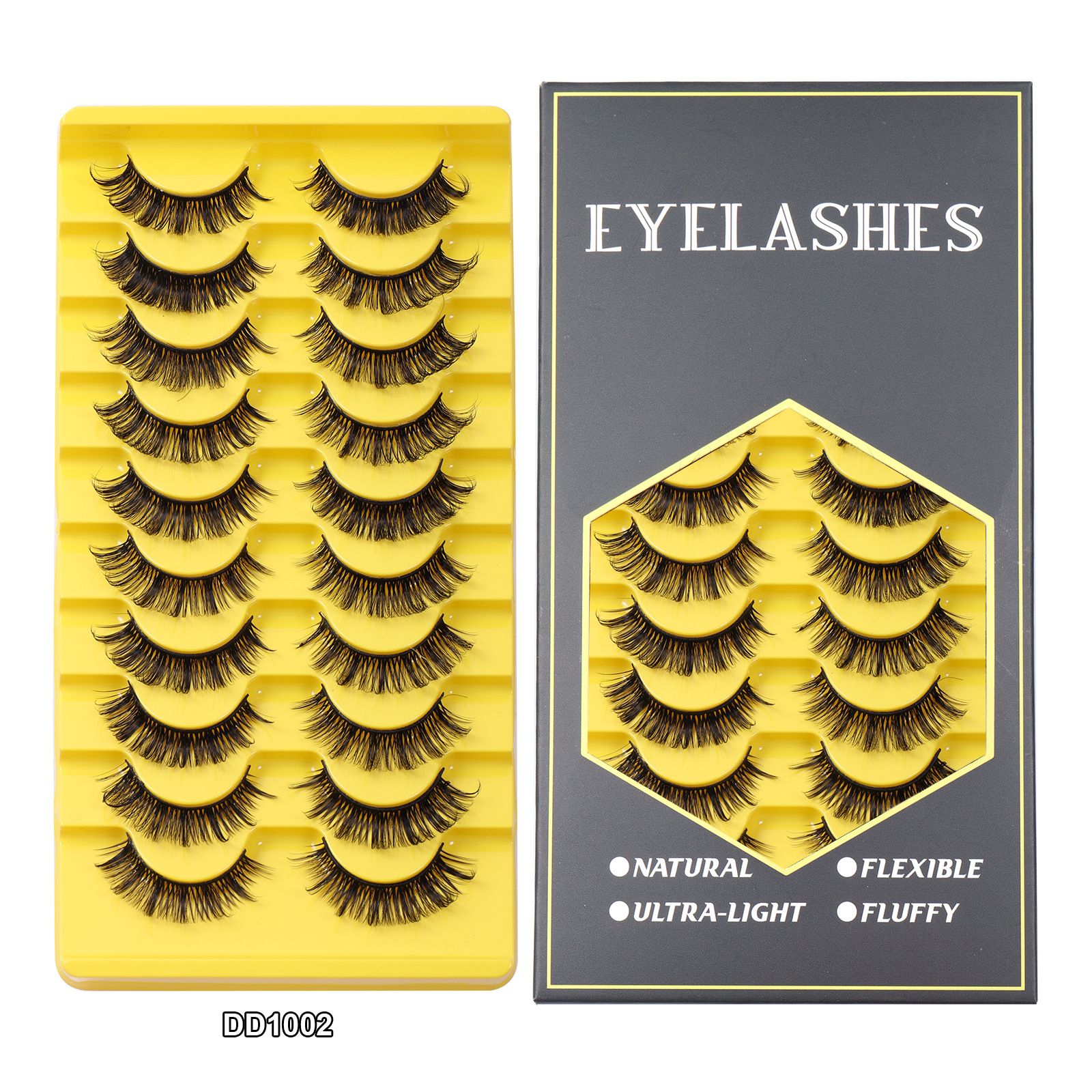 3D Mink Faux Curly and Fluffy Beautiful Natural Looking Lashes False Lashes 10 Pairs Pack