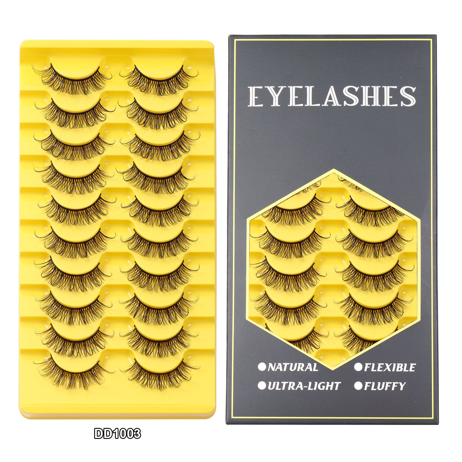3D Mink Faux Curly and Fluffy Beautiful Natural Looking Lashes False Lashes 10 Pairs Pack