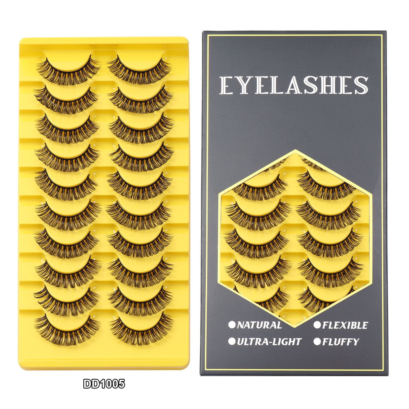 3D Mink Faux Curly and Fluffy Beautiful Natural Looking Lashes False Lashes 10 Pairs Pack