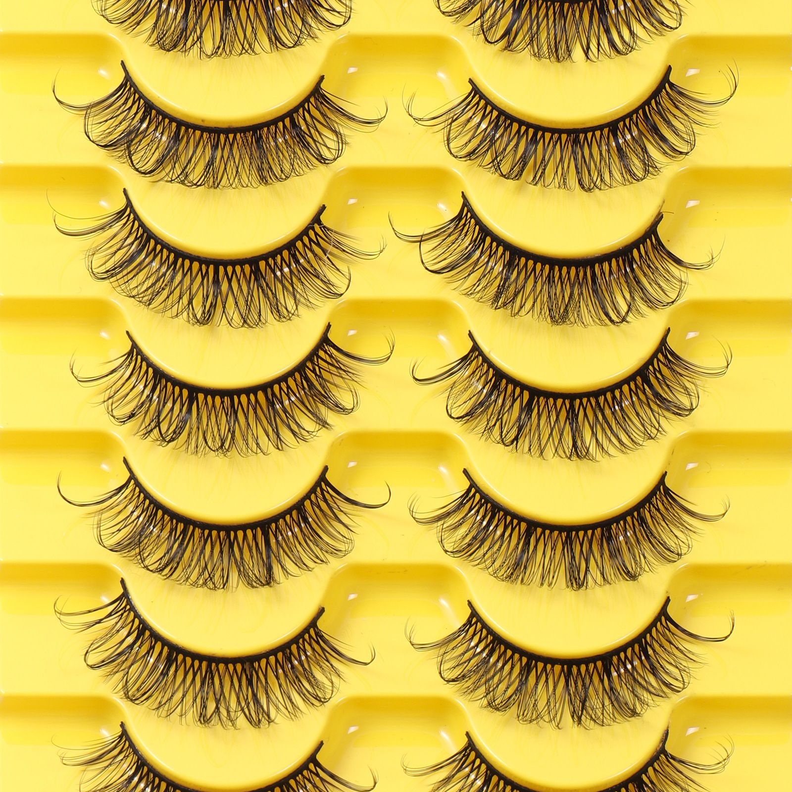 3D Mink Faux Curly and Fluffy Beautiful Natural Looking Lashes False Lashes 10 Pairs Pack