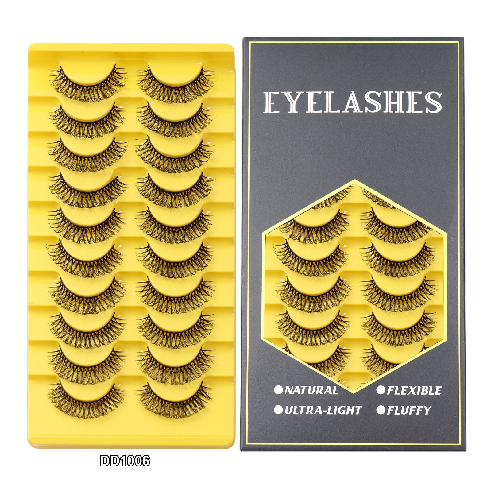 3D Mink Faux Curly and Fluffy Beautiful Natural Looking Lashes False Lashes 10 Pairs Pack
