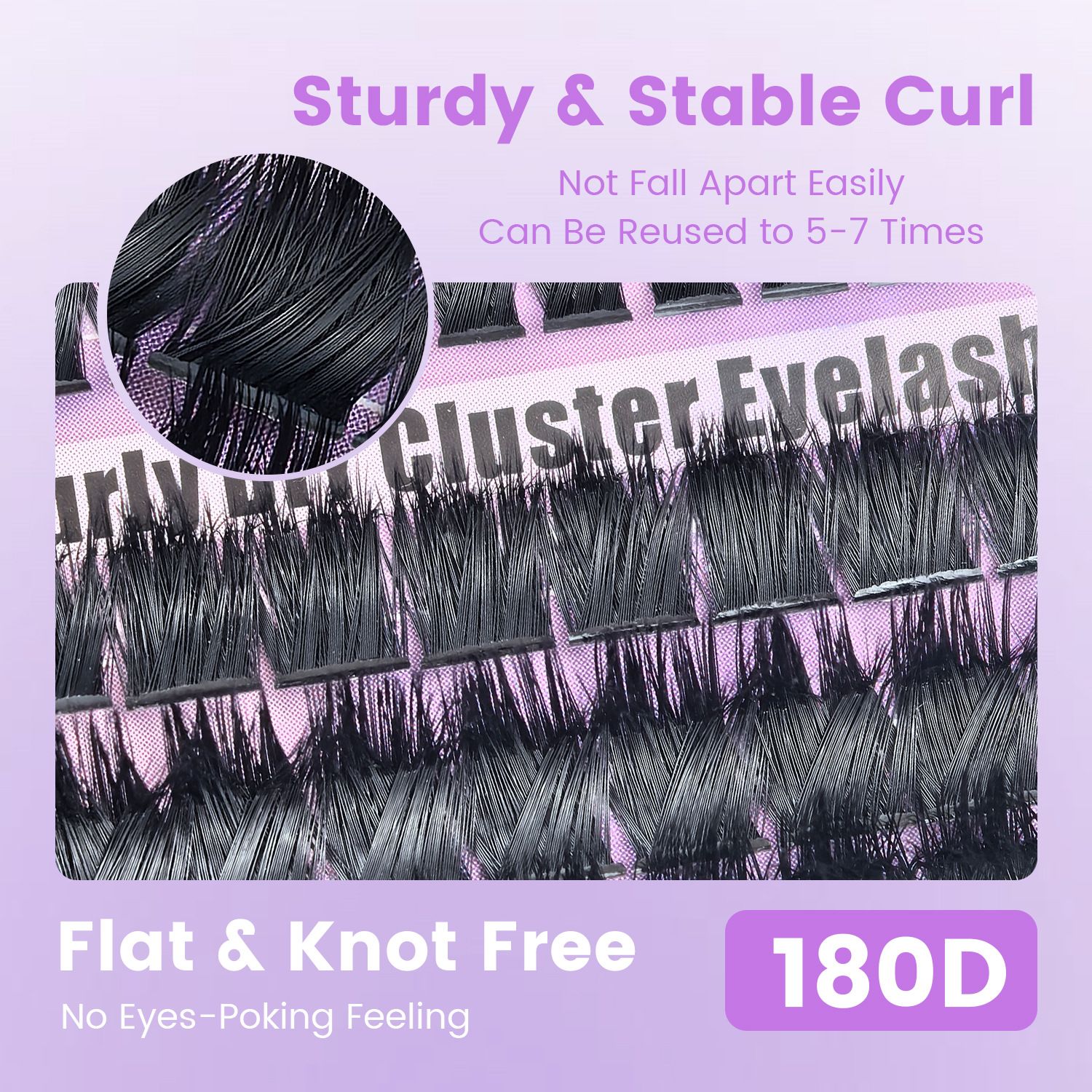 Eyelash Extension Kit 275pcs Individual Eyelashes Kit Cluster Lashes Natural Thick Fluffy Cluster 10-18mm Lash Extension Kit (80D&100D&180D,10-18MIX KIT)