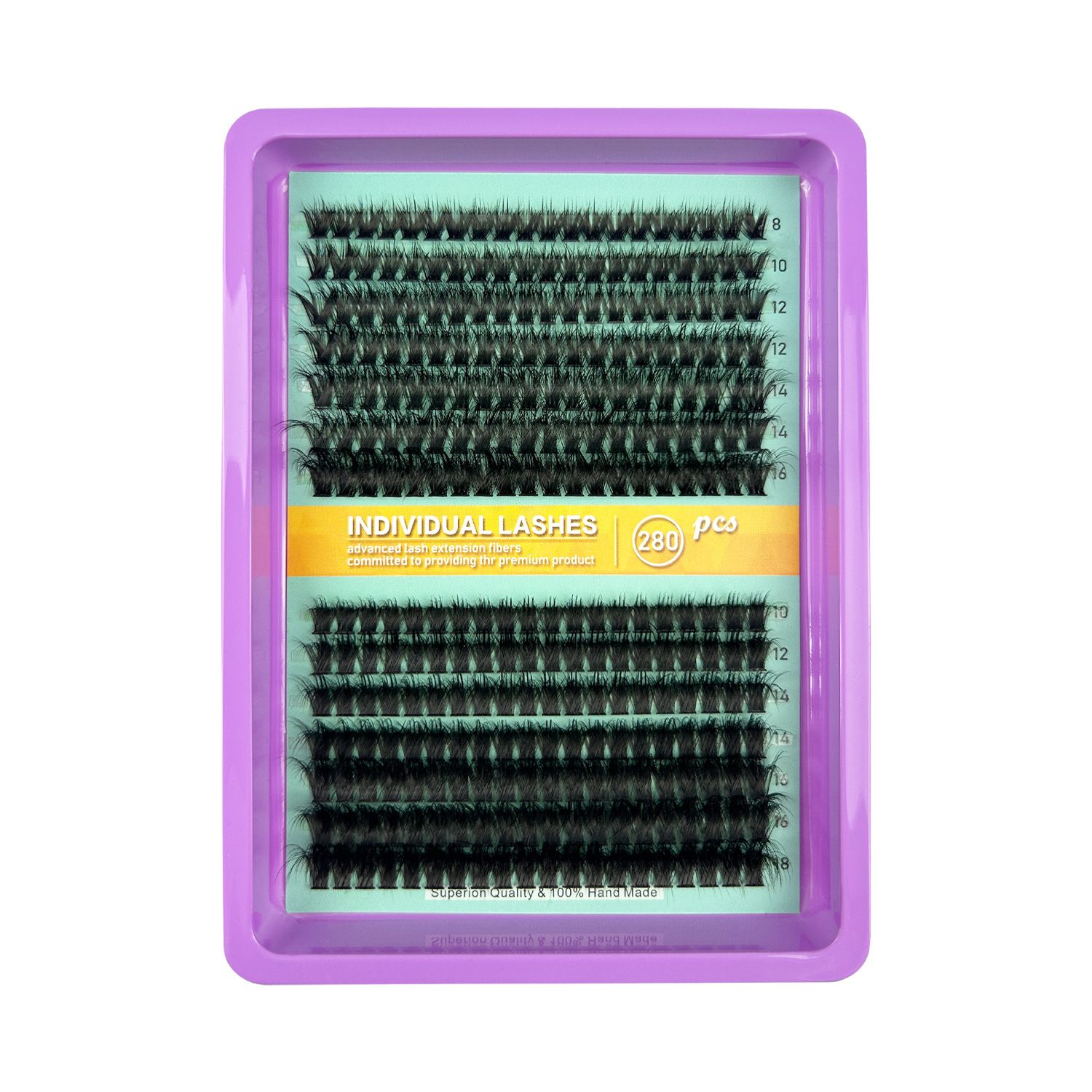 Eyelash Extension Kit 275pcs Individual Eyelashes Kit Cluster Lashes Natural Thick Fluffy Cluster 10-18mm Lash Extension Kit (80D&100D&180D,10-18MIX KIT)