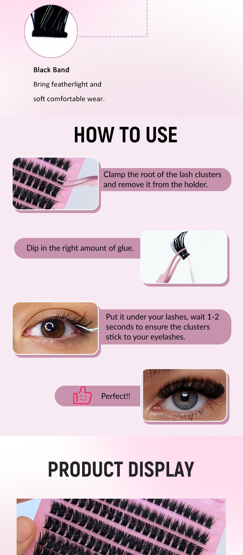 Lashes Nautral Look False Eyelashes 10 Pairs， Russian Strip Lashes Mink Wispy Lashes Pack D-curly Thick Full Volume Cat Eye Lashes Look Like Extensions