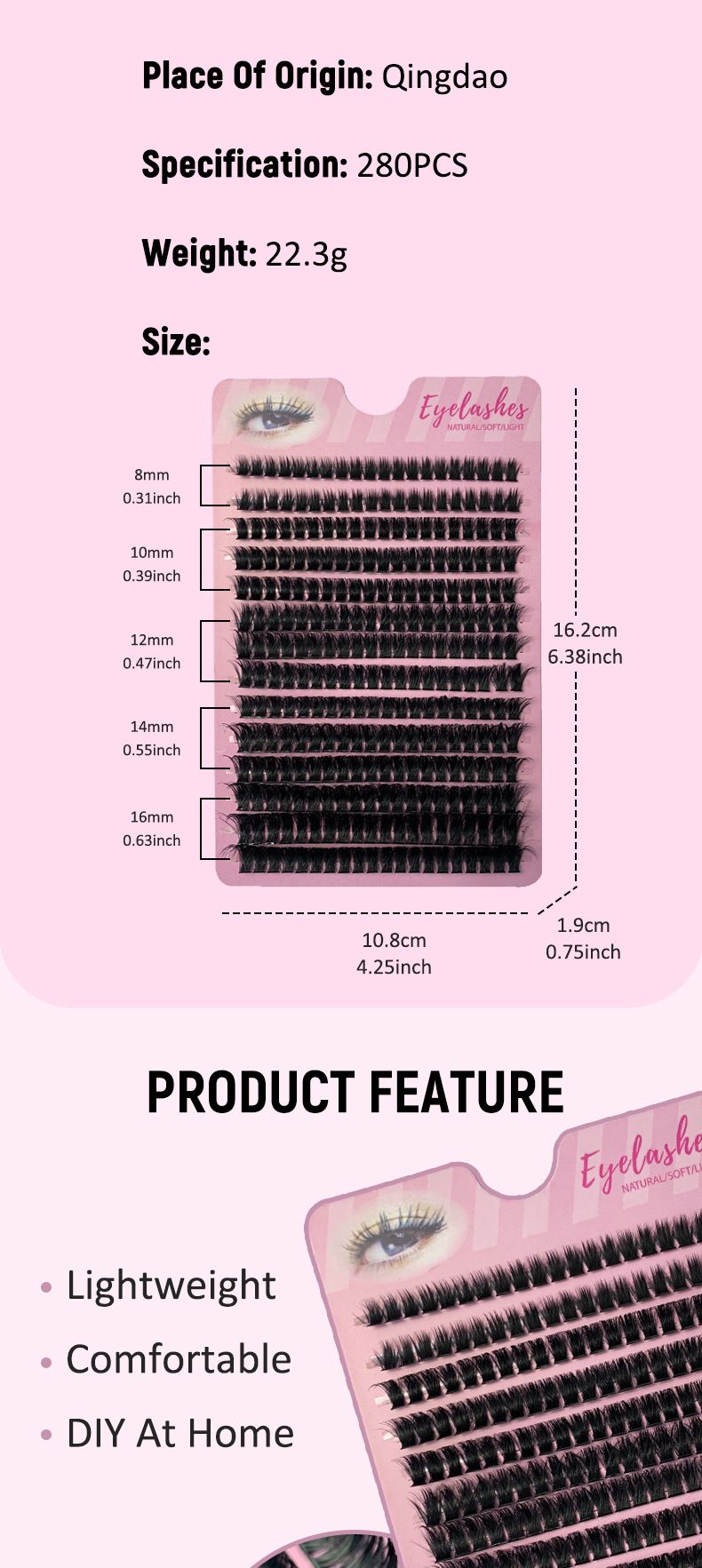 Lashes Nautral Look False Eyelashes 10 Pairs， Russian Strip Lashes Mink Wispy Lashes Pack D-curly Thick Full Volume Cat Eye Lashes Look Like Extensions